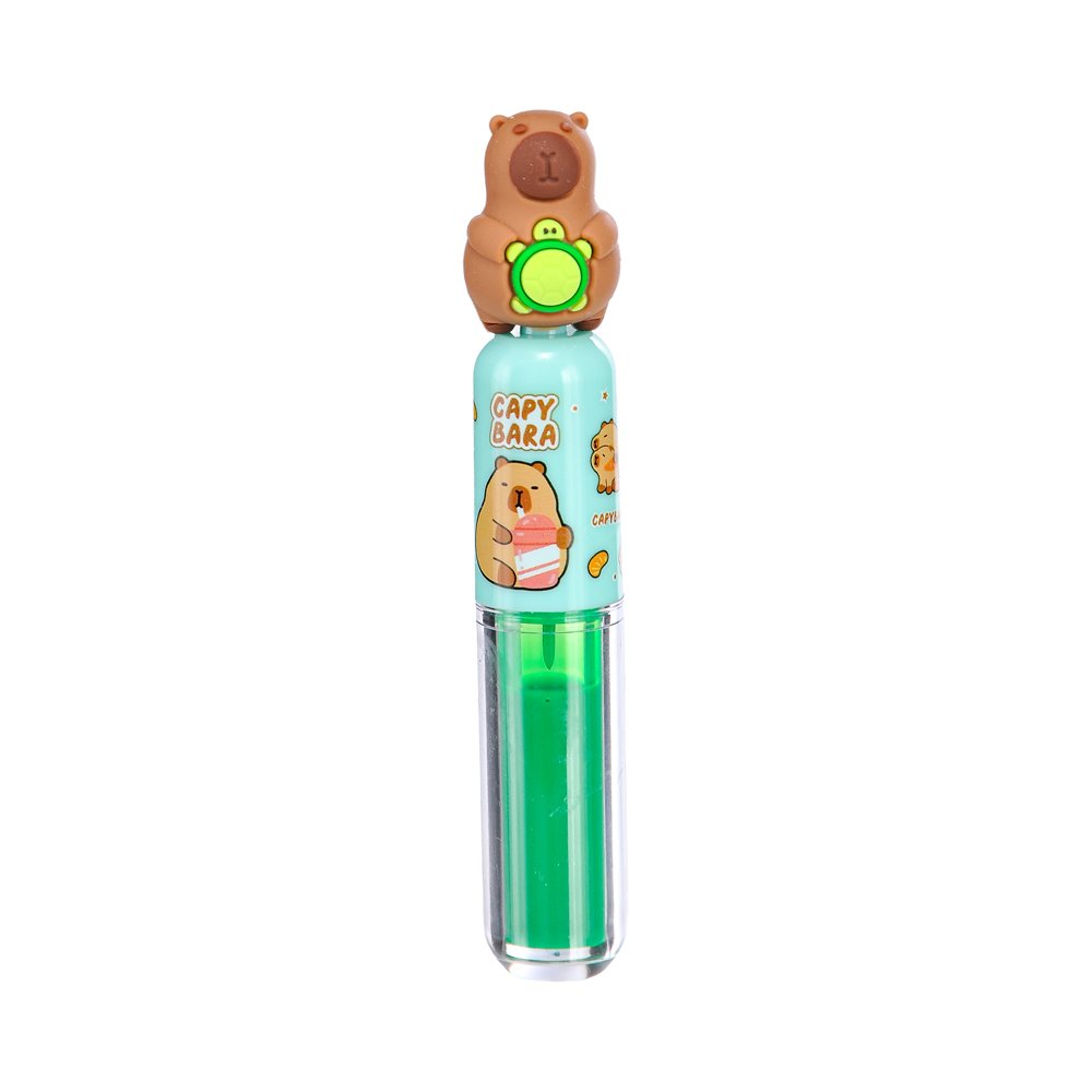 Capybara Figürlü Fosforlu Kalem Yeşil