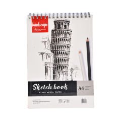 Şehir Temalı A4 Sketchbook - 30 Yaprak Desen 1