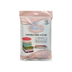 Vakumlu Hurç 4'lü Set - Hava Geçirmez ve Yer Tasarruflu Saklama Çözümü