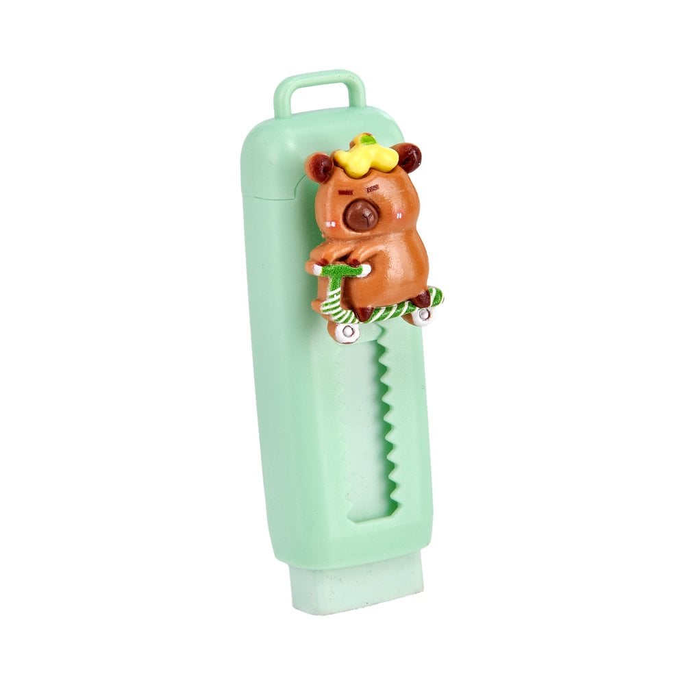 Capybara Figürlü Silgi Sürgülü