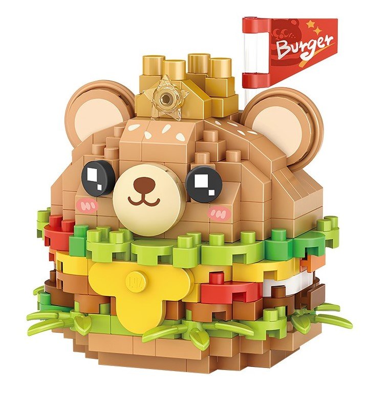 Yapboz Bloklar Hamburger Ayıcık - 260 Parça