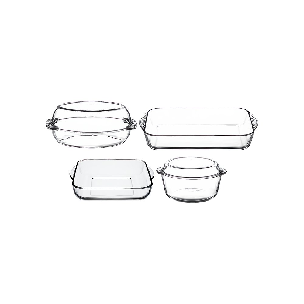 6 Parça Borcam Fırın Kabı Seti (3.850 cc+3.200 cc+3.150 cc+2.250 cc)