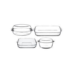 6 Parça Borcam Fırın Kabı Seti (3.850 cc+3.200 cc+3.150 cc+2.250 cc)