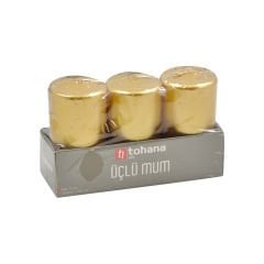 Silindir Mum 3'lü (4x7,5 cm)