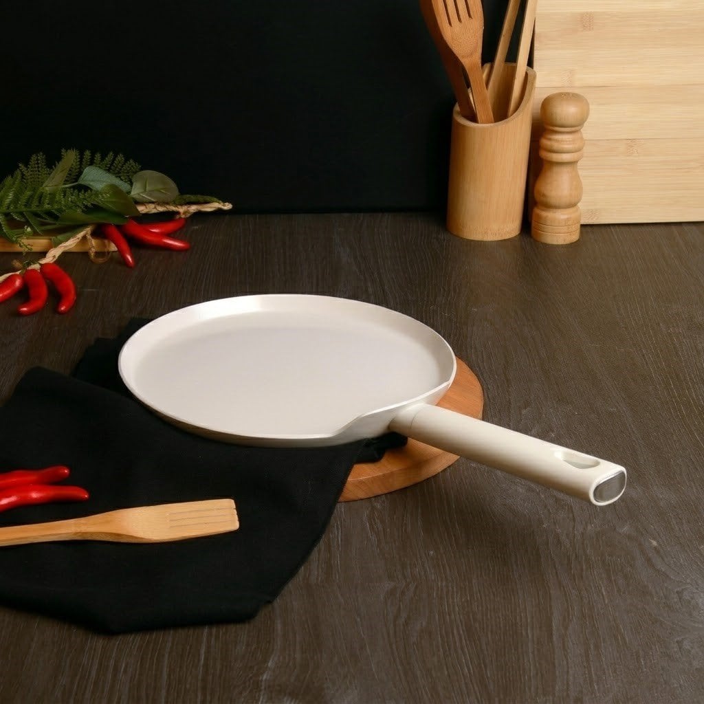 İndüksiyon Tabanlı Pankek Tavası - Silikon Saplı - 26 cm - Belariva - Easy Cook