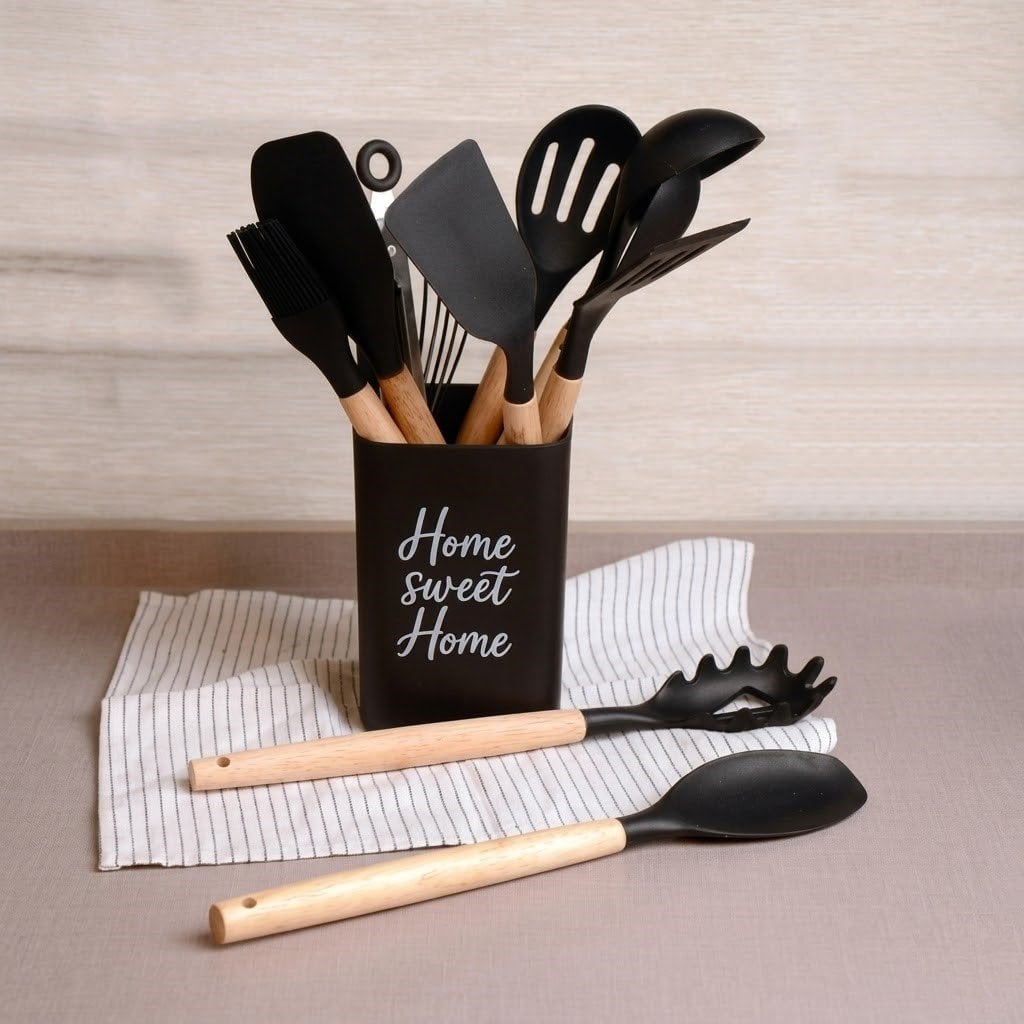 12 Parça Kare Silikon Mutfak Seti