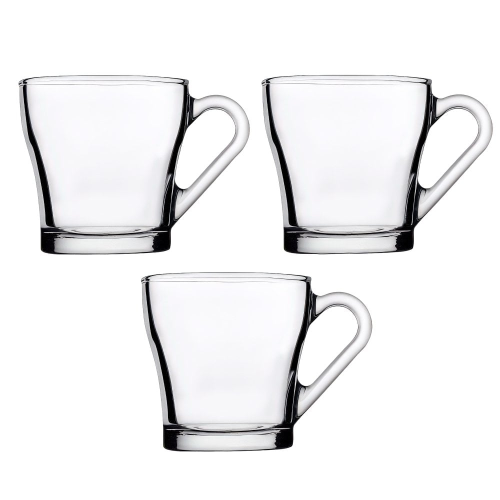 3'lü Cam Kupa Set - Aria - 205 cc