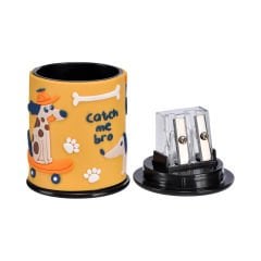 Köpek Desenli Çift Bıçak Kalemtıraş