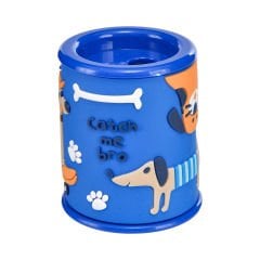 Köpek Desenli Çift Bıçak Kalemtıraş