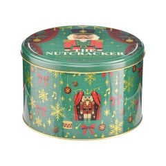 Yılbaşı Temalı Yuvarlak Metal Kutu - 3,4 Litre