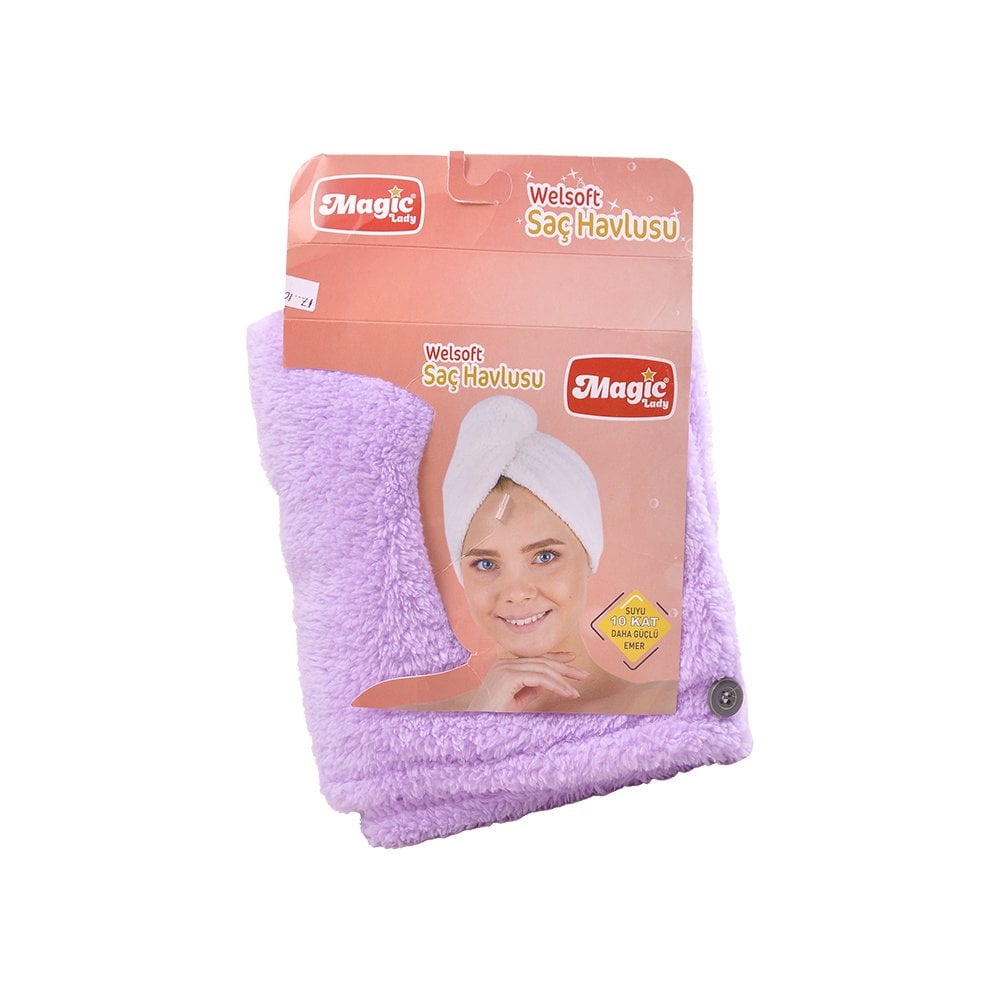 Bath Mart Microfiber Saç Havlusu Lila