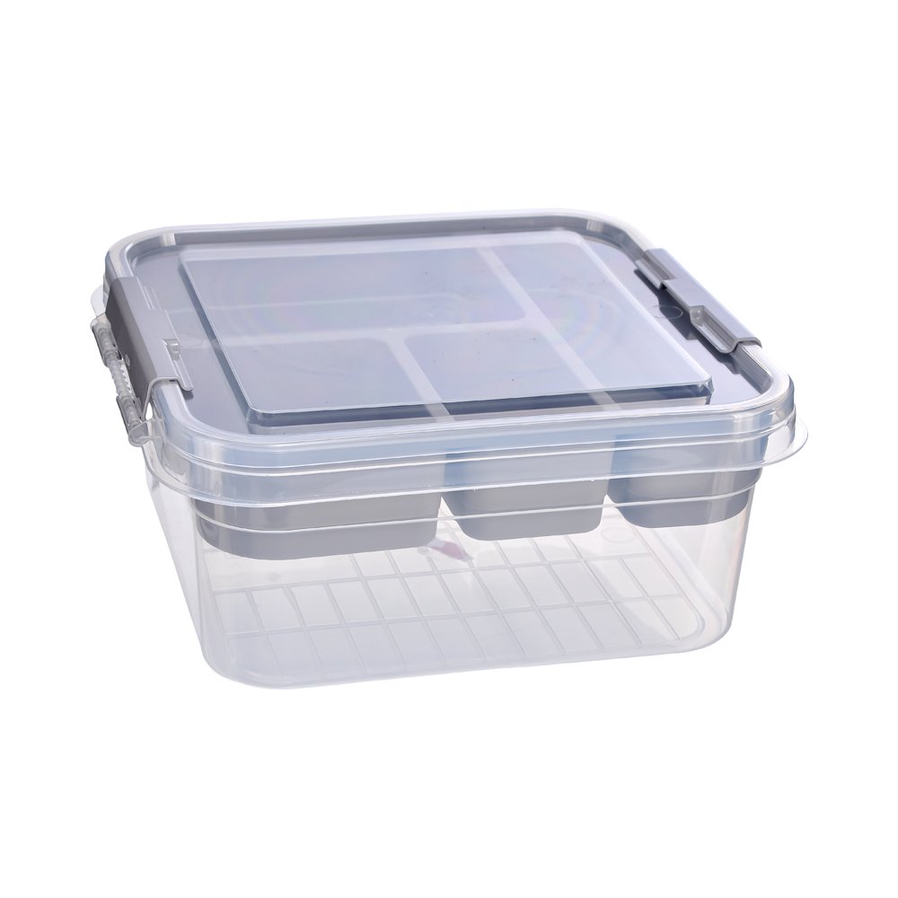 Bölmeli Organizer Kutu - 4,5 L Gri