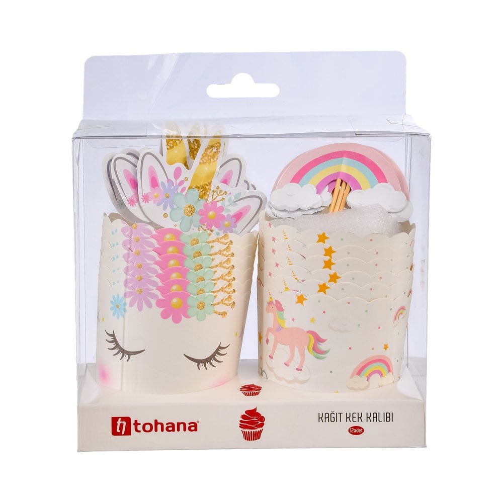 12'li Figürlü Kürdanlı Kek Kapsül Kağıdı