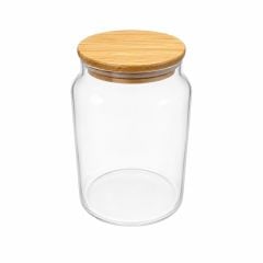 Bambu Kapak Kavanoz Cam - 0,8 L