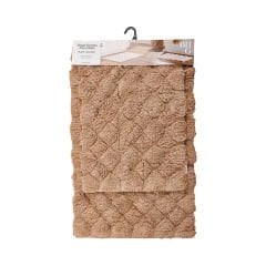 2'li Baklava Desenli Klozet Takımı - 50x80/43x60