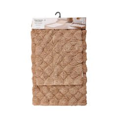 2'li Baklava Desenli Klozet Takımı - 50x80/43x60 Füme