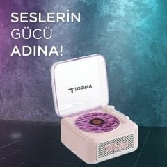 Nostaljik Plak Görünümlü Işıklı  Bluetooth Hoparlör AUX TF Destekli - D61 - Torima