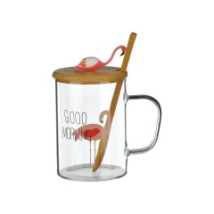 Flamingo Cam Kupa - Bambu Kapaklı No 2