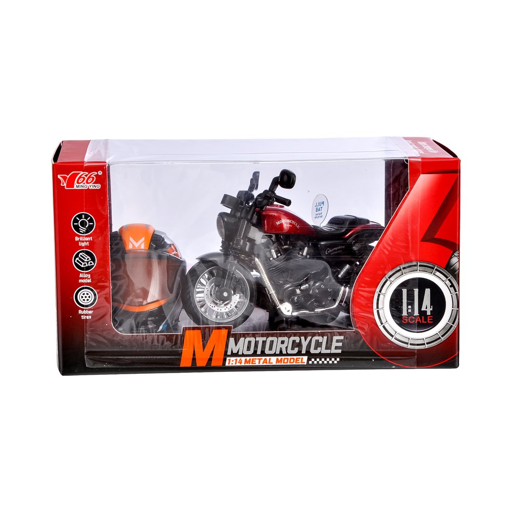 Kasklı Model Motor - 1:14 Turuncu