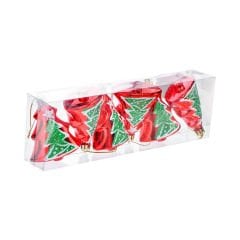 6'lı Çam Ağacı Yılbaşı Ağaç Süsü - 8 cm