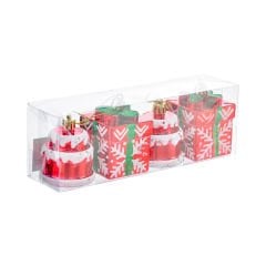 4'lü Pasta Yılbaşı Ağaç Süsü - 6 cm