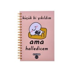Stickerlı Ajanda 192 Sayfa Sert Kapak.