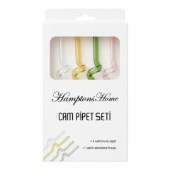 4'lü Renkli Burgulu Cam Pipet Seti