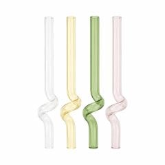 4'lü Renkli Burgulu Cam Pipet Seti