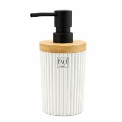 Plastik Bambu Kapak Sıvı Sabunluk - 400 ml