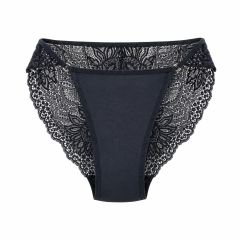 Arkası Dantelli Kadın Külot L-XL - Füme