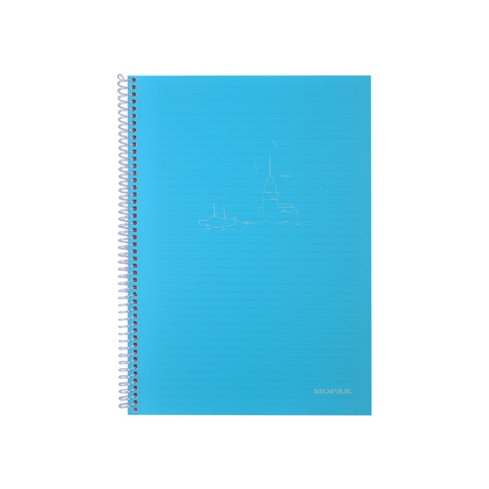 Spiralli 120 Yaprak PP Kapak A4 Çizgili Defter Mavi
