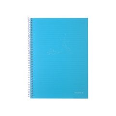 Spiralli 120 Yaprak PP Kapak A4 Çizgili Defter Mavi