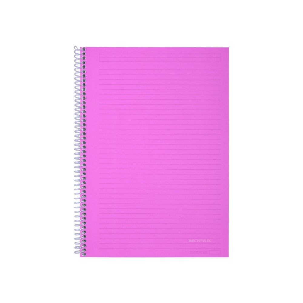 Spiralli 120 Yaprak PP Kapak A4 Çizgili Defter Pembe