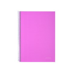 Spiralli 120 Yaprak PP Kapak A4 Çizgili Defter Pembe