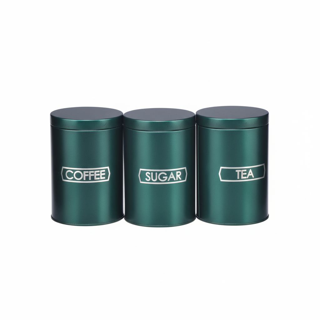 3'lü Silindir Metal Kutu Seti - 750 ml