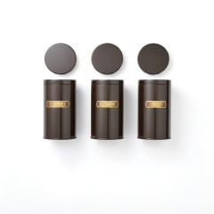 3'lü Silindir Metal Kutu Seti - 1.000 ml