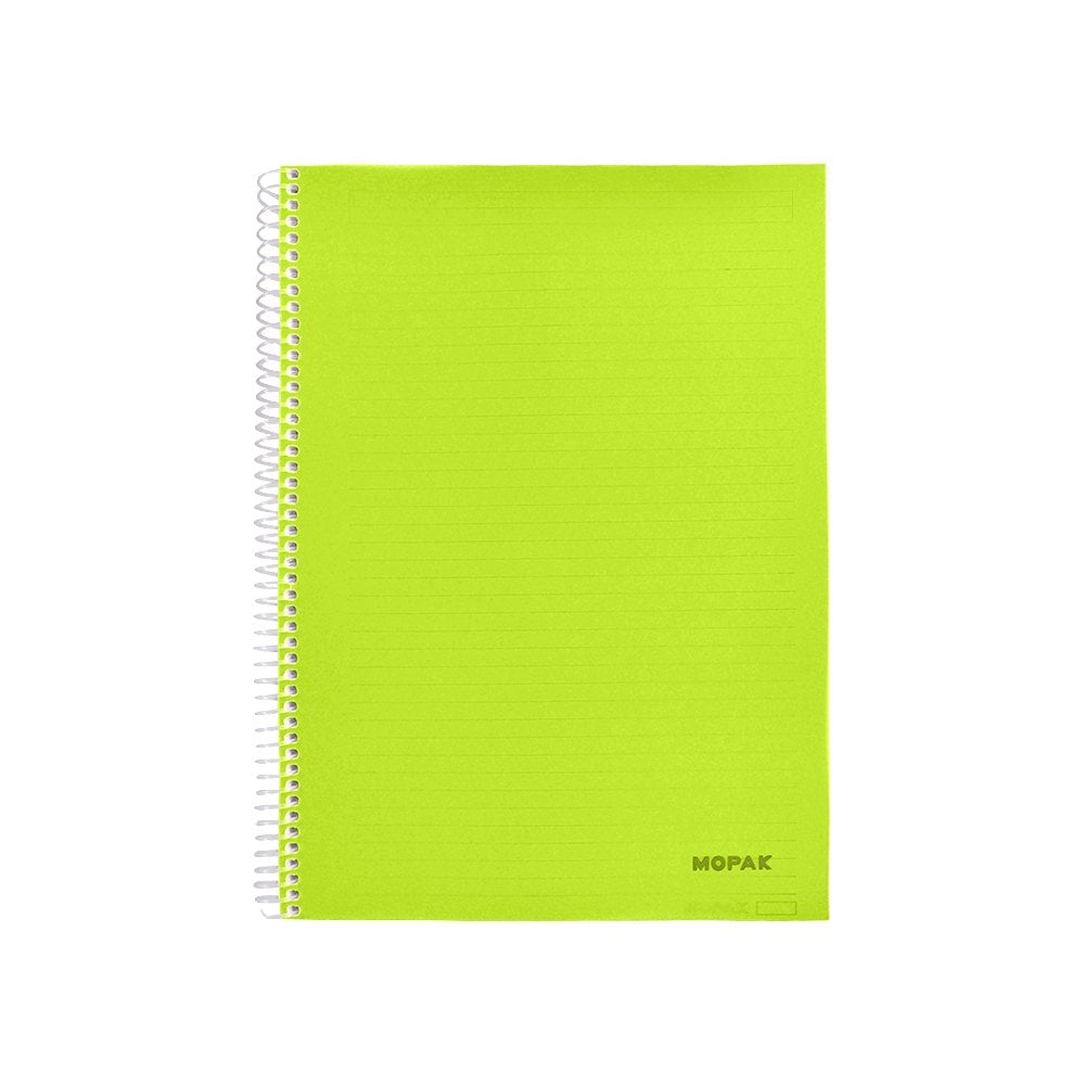 Spiralli 120 Yaprak PP Kapak A4 Çizgili Defter Yeşil