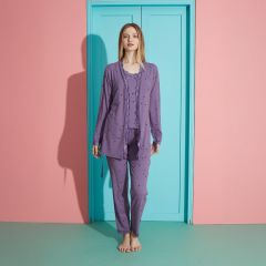 Kadın Sabahlıklı Pijama Takım