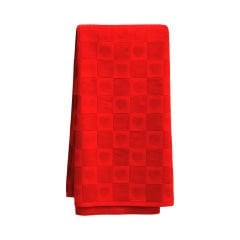 Kalp Desenli Yüz Havlusu - 50x80 cm