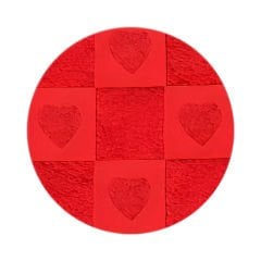 Kalp Desenli Yüz Havlusu - 50x80 cm