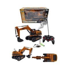 Uzaktan Kumandalı Işıklı Duman Atan İş Makinesi