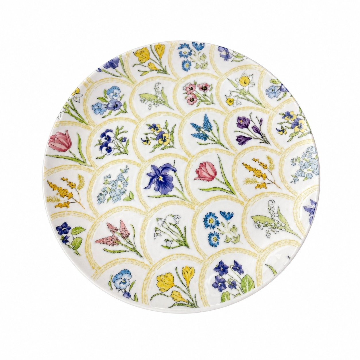 Seramik Pasta Tabağı - 19 cm Desen 1