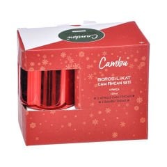 2'li Bambu Tabak Cam Kahve Fincan Seti - 125 ml