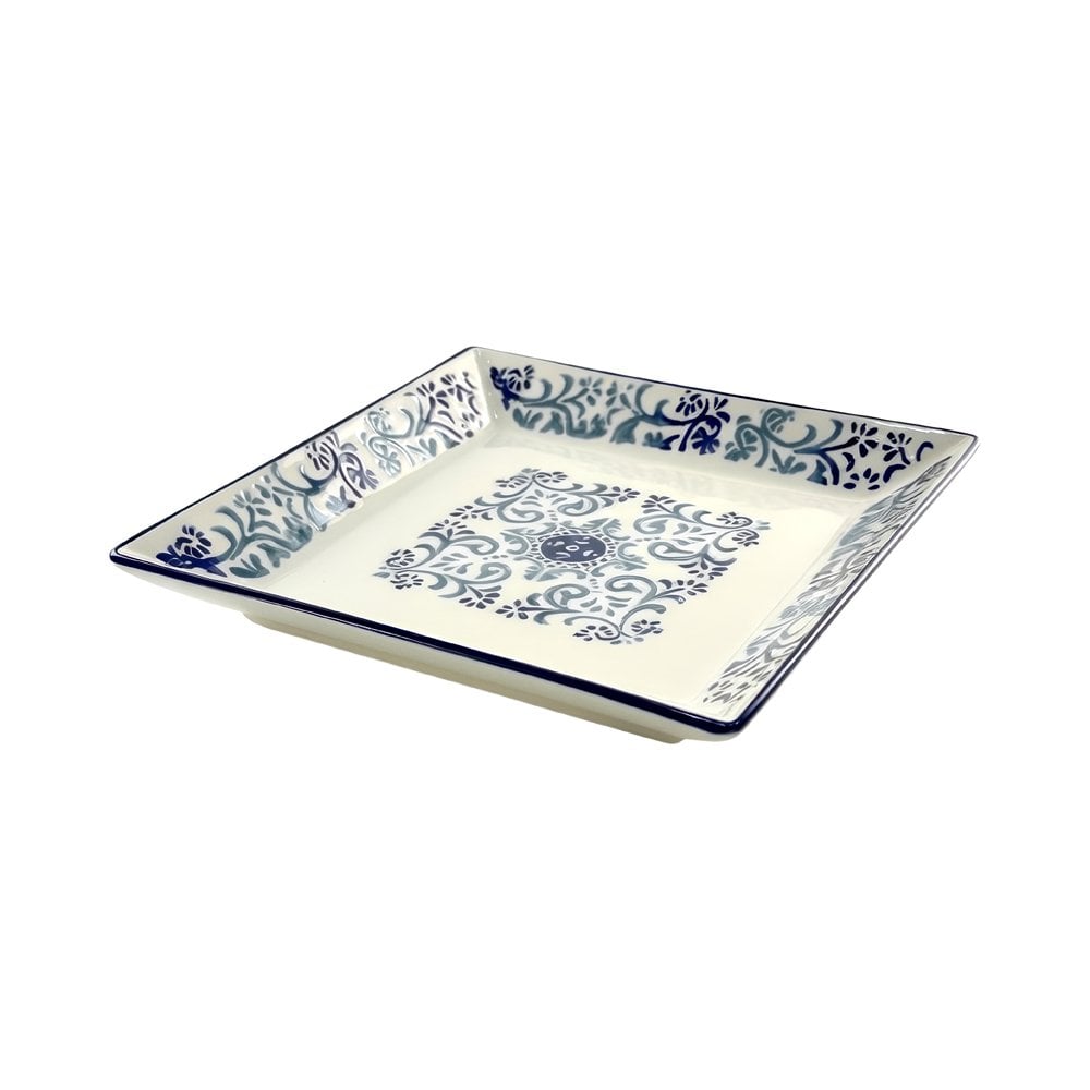 Seramik Kare Pasta Tabağı - 18,5 cm