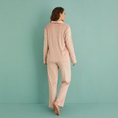 Kadın Kadife Pijama Takım  Önden Düğmeli