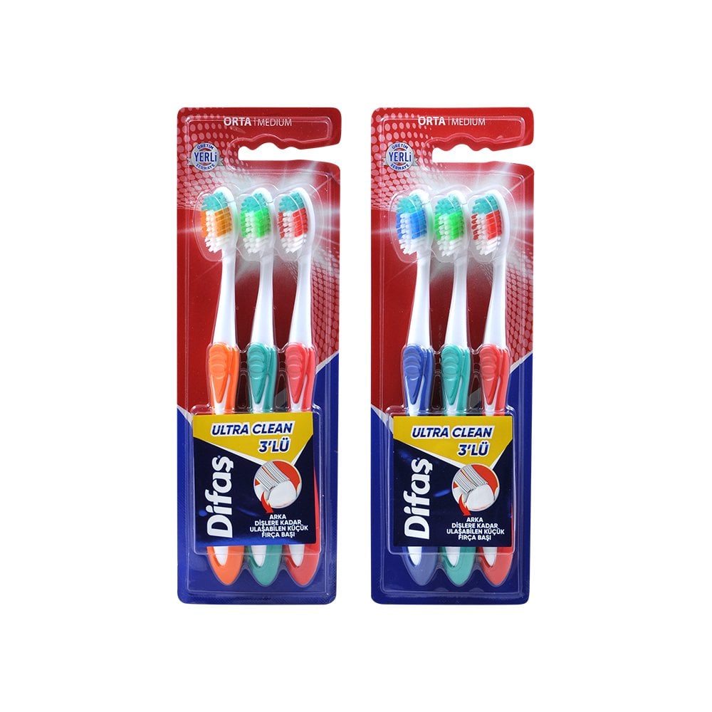 Ultra Clean Diş Fırçası 3'lü Difaş