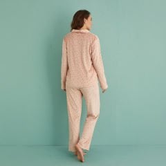 Kadın Kadife Pijama Takım  Önden Düğmeli XL