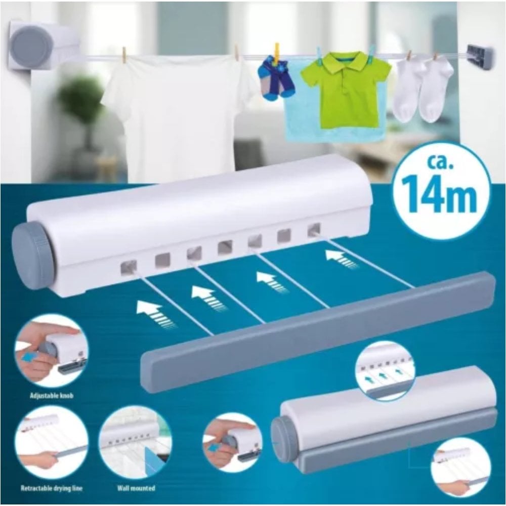 Duvara Monte Çamaşır Kurutmalık - 14 cm