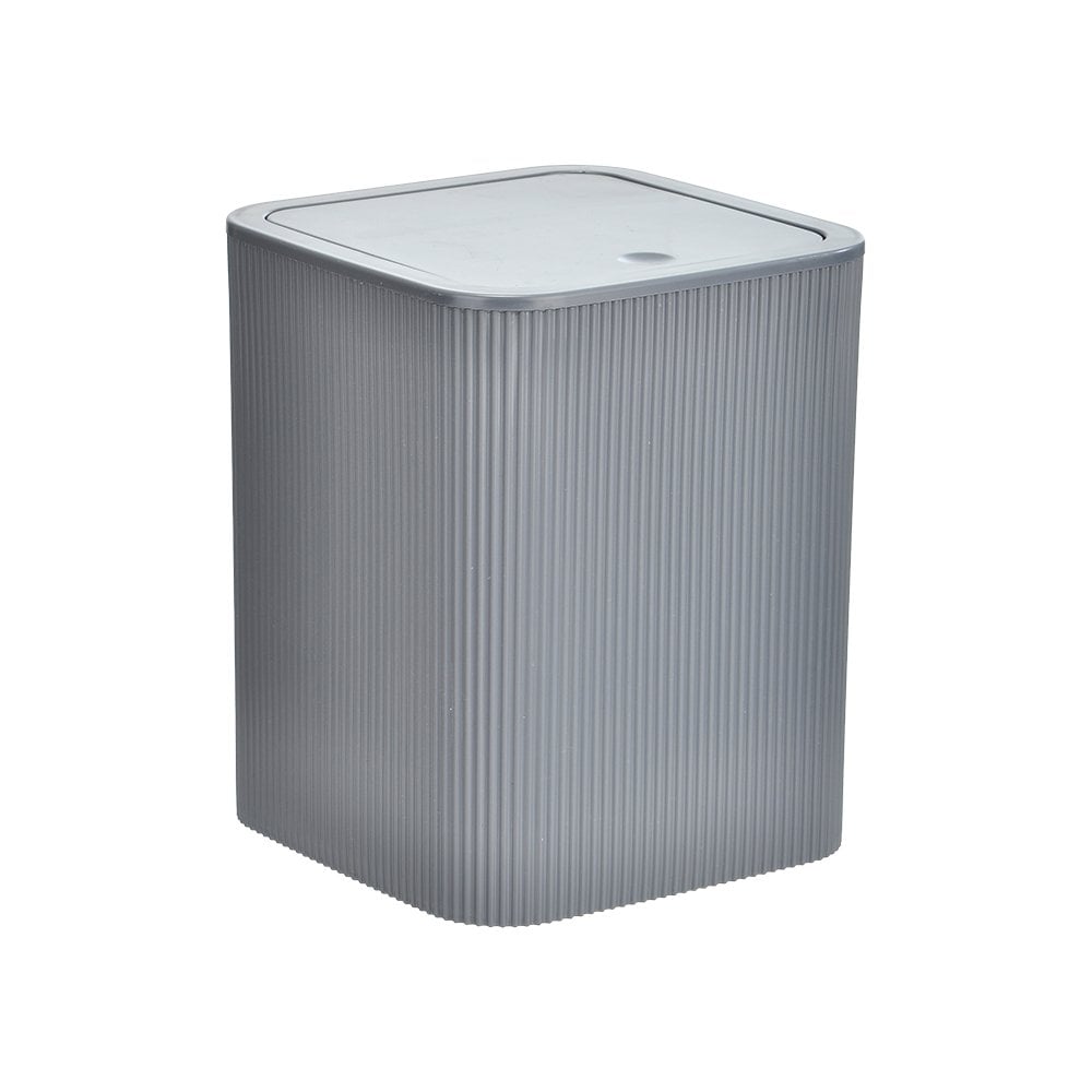 Kare Çizgili Kapaklı Çöp Kovası - 6.5 L