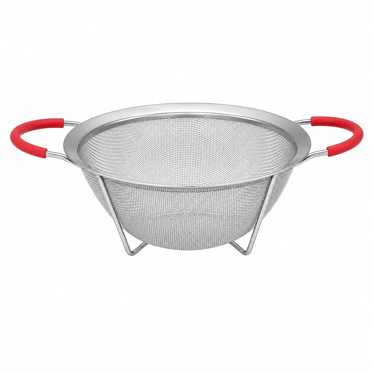 Silikon Saplı Çelik Süzgeç - 20 cm
